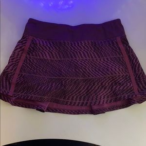 Purple and black lululemon skort